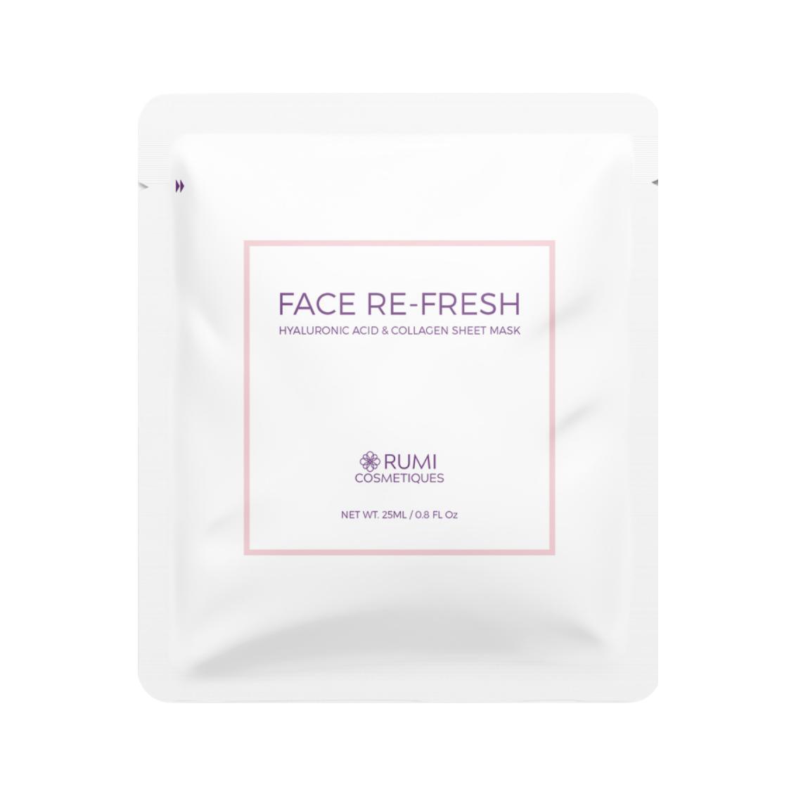 FACE RE-FRESH Tuchmaske mit Hyaluronsäure und Kollagen